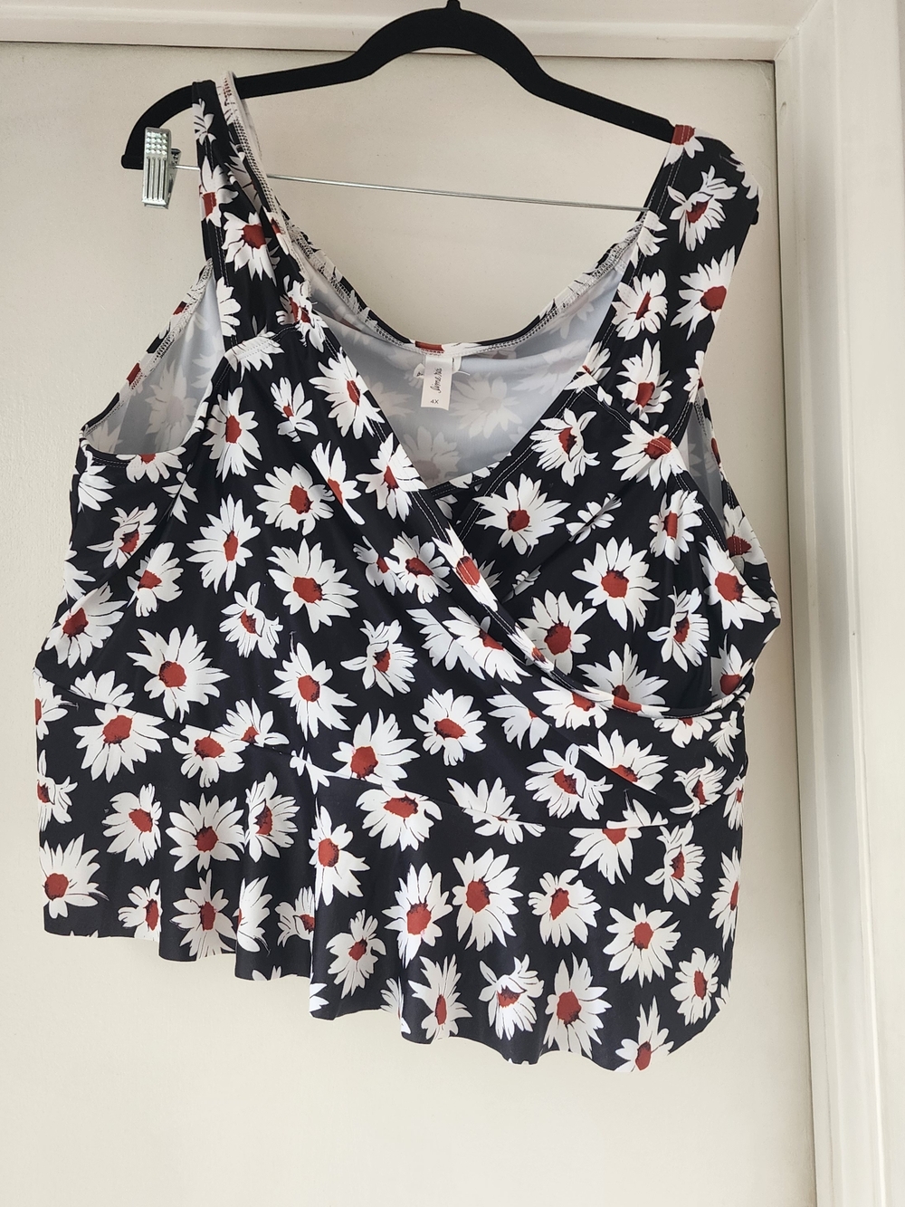 Lime Ricki Daisy Print Swim Wrap Tank